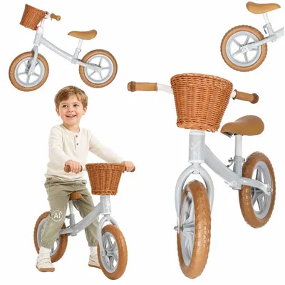 Obrázok produktu pre Trike Fix Balance bežecký bicykel s košíkom, hnedý