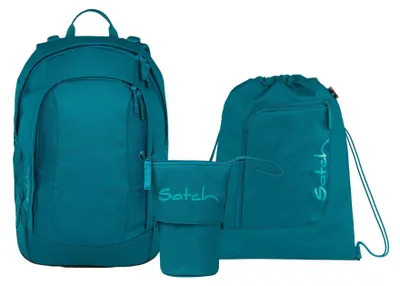 Produktbild von Satch, Schulrucksack-Set AIR Deep Petrol 3-teilig, ab 4./5. Klasse