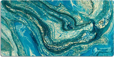 Produktbild von Schreibtischmatte Tischunterlage 90x45 cm Mauspad - Blaue Abstraktion.