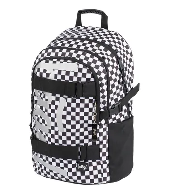 Produktbild von Baagl Schulrucksack für Jungen Mädchen Teenager - Skateboard Rucksack - Kinderrucksack mit Laptopfach und Brustgurt für Schule (Skate Ska)