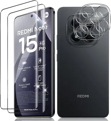 Produktbild von 2X 3D Schutzglas (Display + Kamera) für Xiaomi Redmi Note 15 Pro 4G Panzerfolie