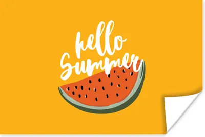 Produktbild von MuchoWow® Poster Sommer - Wassermelone - Orange 60x40 cm - Schlafzimmerdekoration