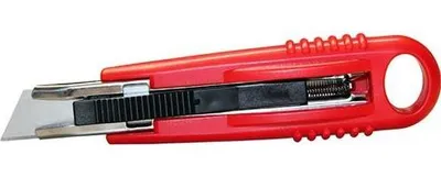 Image de Cutter Safety Cutter Standard dimensions 145x25x35mm pour droitier rouge 2 lames de rechange