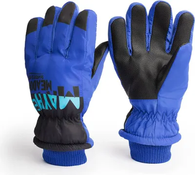 Produktbild von Handschuhe Kinder, Warm Skihandschuhe, rutschfeste Handschuhe, Winterhandschuhe, Snowboard, Ski, Blau