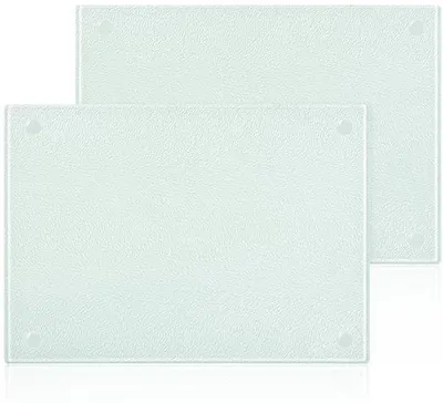 Produktbild von Gläserner Schneidbrett - Antislip-Silikonfuß - Hitzebeständig 28 x 20 cm