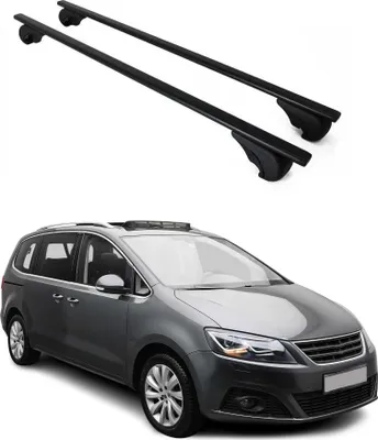 Produktbild von Dachträger Grundtäger für Seat Alhambra mk2 2010-2020 75kg Metall Schwarz 2 tlg