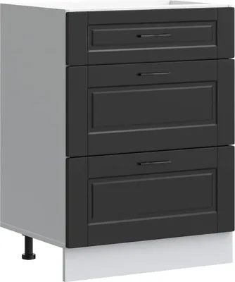 Produktbild von vidaXL Küchenunterschrank „Porto“ Schwarz Holzwerkstoff