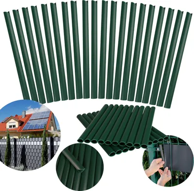 Produktbild von Befestigungsclips für Zaunfolie, Befestigungsklammern für Sichtschutzstreifen 19cm, 20St. GRÜN
