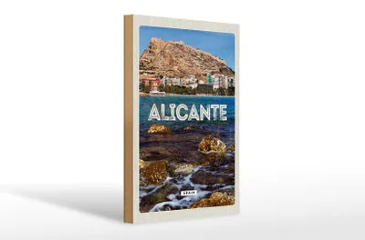 Produktbild von Holzschild Reise 20x30cm Aligante Spain Spanien Meer Urlaub