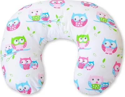 Immagine prodotto di Cuscino per allattamento, cuscino per allattamento, comfort ergonomico durante la gravidanza e l'allattamento - Gufi bianchi