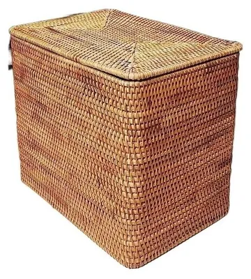 Obrázek produktu pro Proutěná úložná košík s víkem, vhodná pro různé předměty