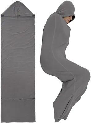 Image de Elzusha - Sac de couchage portable avec capuche, pour adultes et enfants
