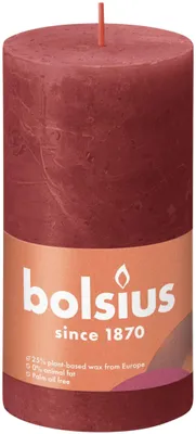 Obrázok produktu pre Bolsius Rustiko Shine, Valec, Červená, 60 h, 1 kusov