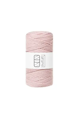 Produktbild von Puderrosa Baumwoll-Flechtkordel 3mm 100m OUTLET