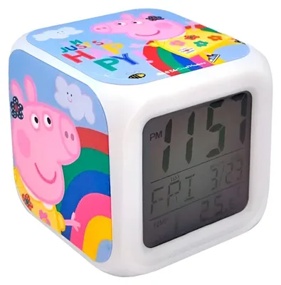 Obrázek produktu pro Digitální budík duhový - Prasátko Peppa