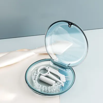 Produktbild von Dentaler kieferorthopädischer Koffer für die Retainer-Reinigung, Aufbewahrung von Dentalbox-Reinigern