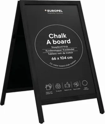 Produktbild von EUROPEL Kundenstopper 660 x 1.040 mm schwarz