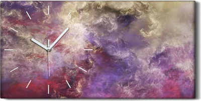 Produktbild von Wandbild Leinwand Bilder mit Uhr Kunstdruck 60x30 Abstrakte surreale Wolken - weiße Hände