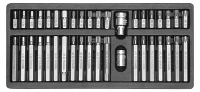 Produktbild von Yato YT-0400, 38 Stück(e), Hex (metrisch), Torx, T55, T20, T25, T30, T40, 12,4,5,6,7,8,10 mm, 30 mm, 75 mm