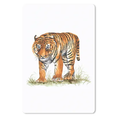 Produktbild von MuchoWow® Mauspad Mousepad Tiger - Kopf - Gras 18x27 cm - Mousepads - Maus Mat - Pad - Mausunterlage