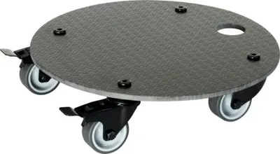 Obrázek produktu pro Podstavec pod květináč pojízdný ocelový Ø 29 cm černý