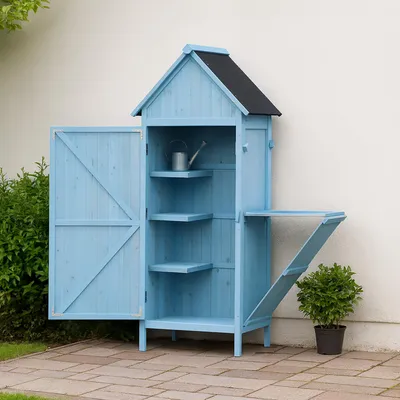 Produktbild von Praktischer Gartenschrank mit Ablage Stauraum für alle Gartengeräte