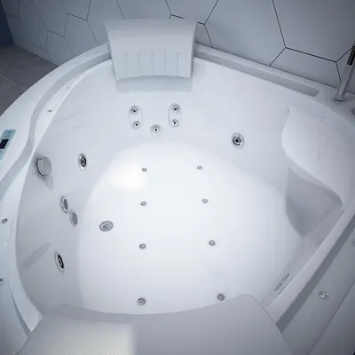 Produktbild von TroniTechnik® Eckwhirlpool ANDROS 160x160 Eckwanne Badewanne mit Whirlpool und Airpool Unterwasser LEDs inkl. Spülfunktion
