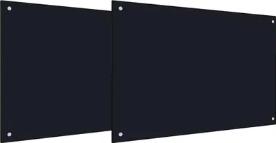 Obrázok produktu pre Kuchynský obklad 2 pcs Čierna 90 x 50 cm tvrdené sklo
