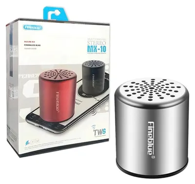 Zdjęcie produktu dla Głośnik Bluetooth Speaker Fineblue Mk-10 Srebrny Aluminiowa Obudowa