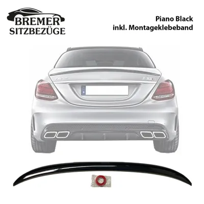 Produktbild von Heckspoiler Lippe in Schwarz für Mercedes C-Klasse W205 S205 (2014-2021)