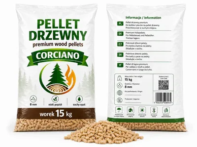 Zdjęcie produktu dla Pellet drzewny Corciano Opał zimowy Worek 15kg
