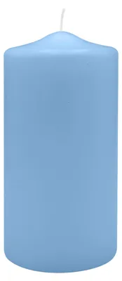 Produktbild von Spitzkopf Stumpen Kerzen Blue Bell Hellblau 20 x Ø 9 cm, 6 Stück