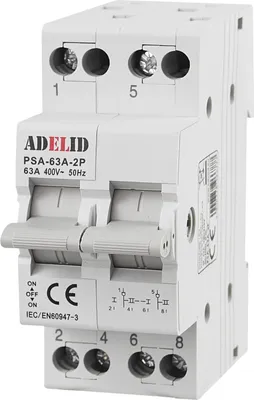 Produktbild von Wahlschalter-Umschalter 1-0-2 63A Reiheneinbau 2-polig