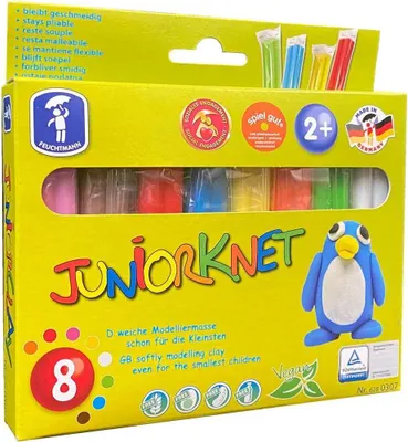 Produktbild von Feuchtmann 628 0308, Modellierton, Mehrfarbig, Kind, 8 Stück(e), Junge/Mädchen, 8 Farben