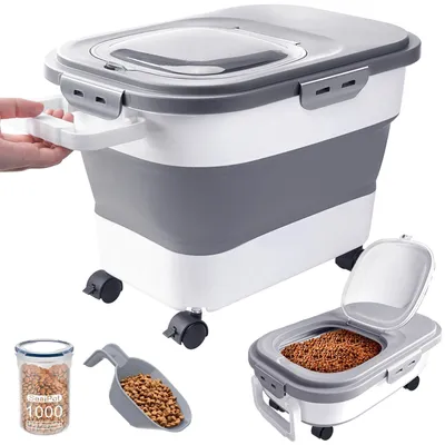 Produktbild von Luftdichte Futterbox für Hunde mit Griff und Rädern