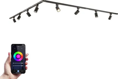 Image de HOFTRONIC - Kit système de rails 4 x 1 m 8 spots RGBWW GU10 IP20