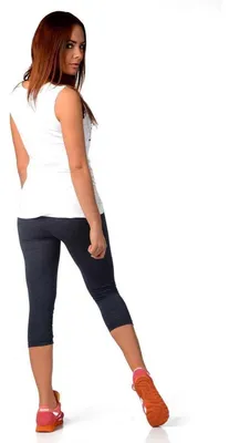 Produktbild von Damen Leggings 3/4 Capri viele Farben; Jeansblau S/36