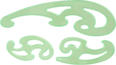 Immagine prodotto di Set di righelli per cucito, 3 pezzi, plastica, righello a curva francese, metrico, righello a curva flessibile, disegno, artigianato, progetti di cucito fai da te
