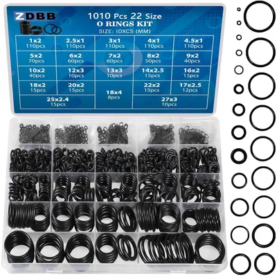 Productafbeelding van Rubberen O-ringen set 22 maten universele O-ringen assortimentsset voor auto's - Kranen - Hogedrukreinigers - Loodgieterswerk