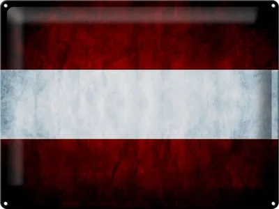 Produktbild von Blechschild Flagge Österreich, 40 x 30 cm, Blechschilder Fahne Nationalität