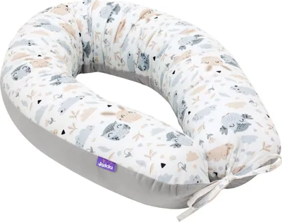Produktbild von Schwangerschaftskissen [Very Morning + Grauer VELVET] TIERE Stillkissen Lagerungskissen Seitenschläferkissen XL 170cm