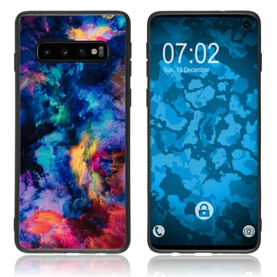 Produktbild von PhoneNatic Hybridhülle kompatibel mit Samsung Galaxy S10 - mit Glasrücken - Marmor-Muster  Design:06 Cover Schutzhülle Cover