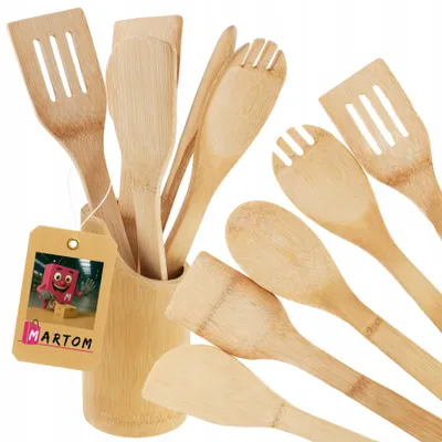 Produktbild von Martom Küchenutensilien Set Löffel Spatel im Ständer 6-teilig