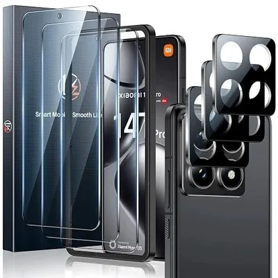Zdjęcie produktu dla Folia ochronna xiaomi 14T pro szkło hartowane 9H zestaw 3 szt.