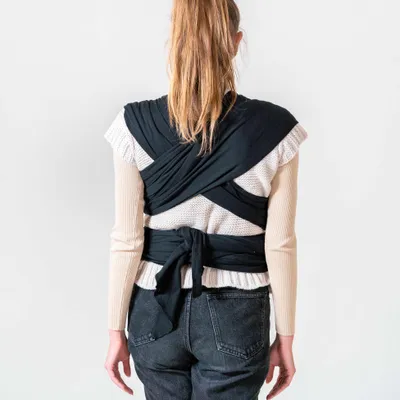Produktbild von ByKay Stretchy Wrap Deluxe, Babytuch, 18 kg, Schwarz, Baumwolle