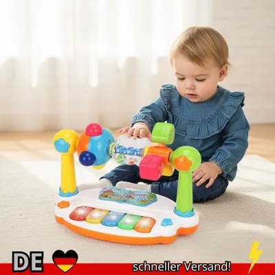 Produktbild von Kinder Rotierende Musik Klavier Tastatur mit Licht Sound Baby Spielzeug für