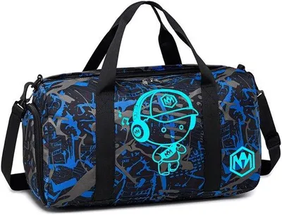 Zdjęcie produktu dla Torba sportowa 46 l - Torba sportowa dla dzieci - Torba do pływania - Komora na buty - Wewnętrzna kieszeń - Torba na weekend - Wytrzymały materiał - Torba na siłownię