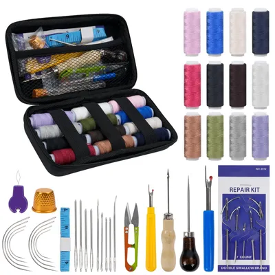 Nähset 45-teilig, Nadel-Faden-Set für Anfänger, Handreparatur-Werkzeug