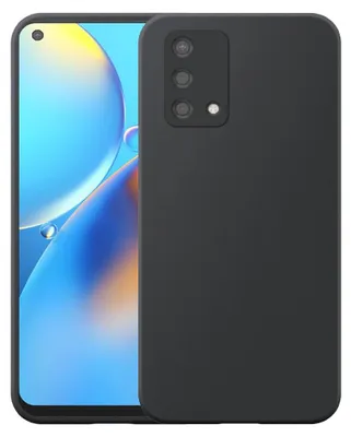 Image de Convient pour Oppo A74 4G Phone Case Black Flexible Silicone TPU Case - Flexible Back Cover Case Silicone TPU - Black - Smartphonics