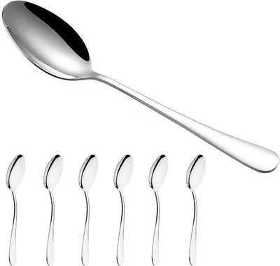 Imagen del producto de Juego de cucharas de acero inoxidable, de 13,8 cm, de 4 piezas, para café y té